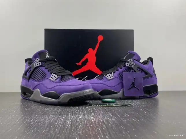 Rep Kickmax Suede 4 Purple Air Jordan Travis Scott x 0617